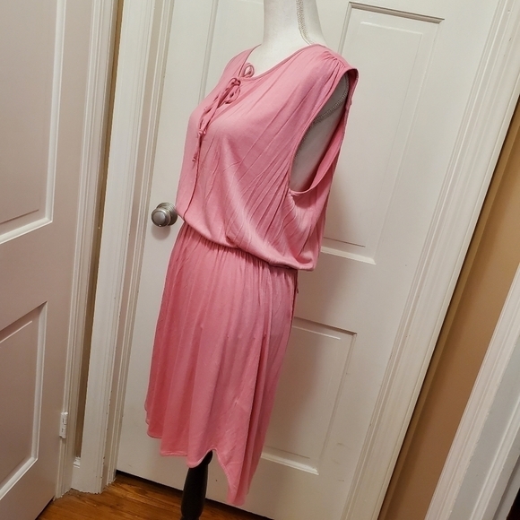 H&M Pink Knit Sleeveless Summer Dress Size Medium - Picture 5 of 10